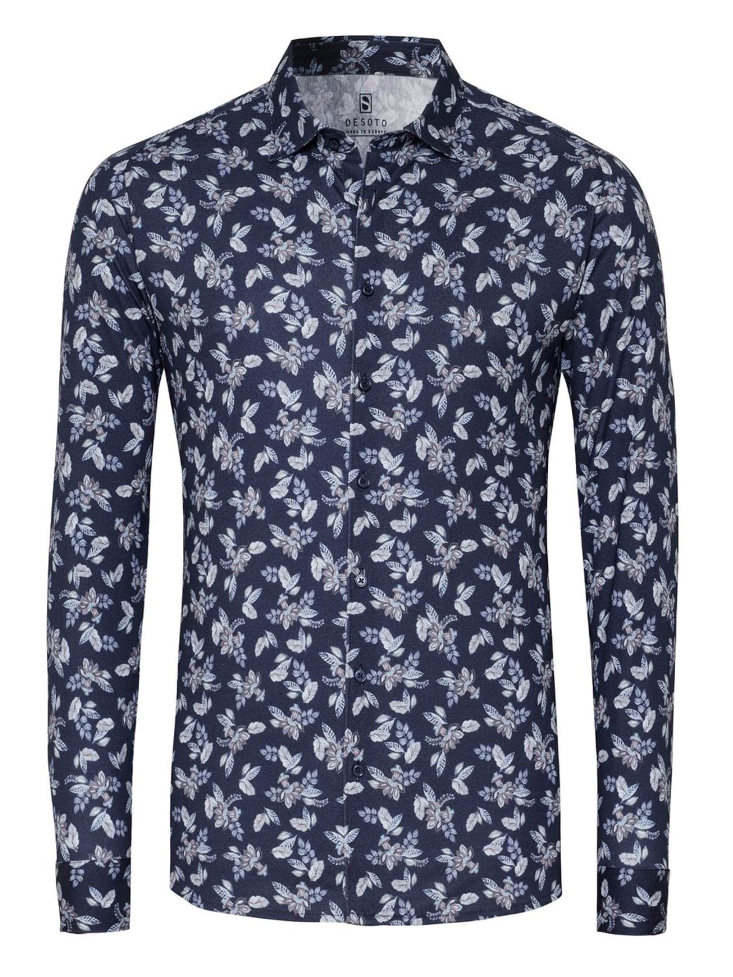 DESOTO Slim fit Overhemd in Blauw