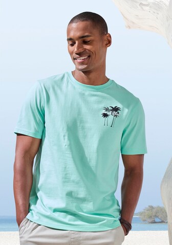 BEACH TIME Shirt in Green: front
