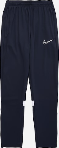 NIKE Workout Pants 'Academy 21' in Blue: front