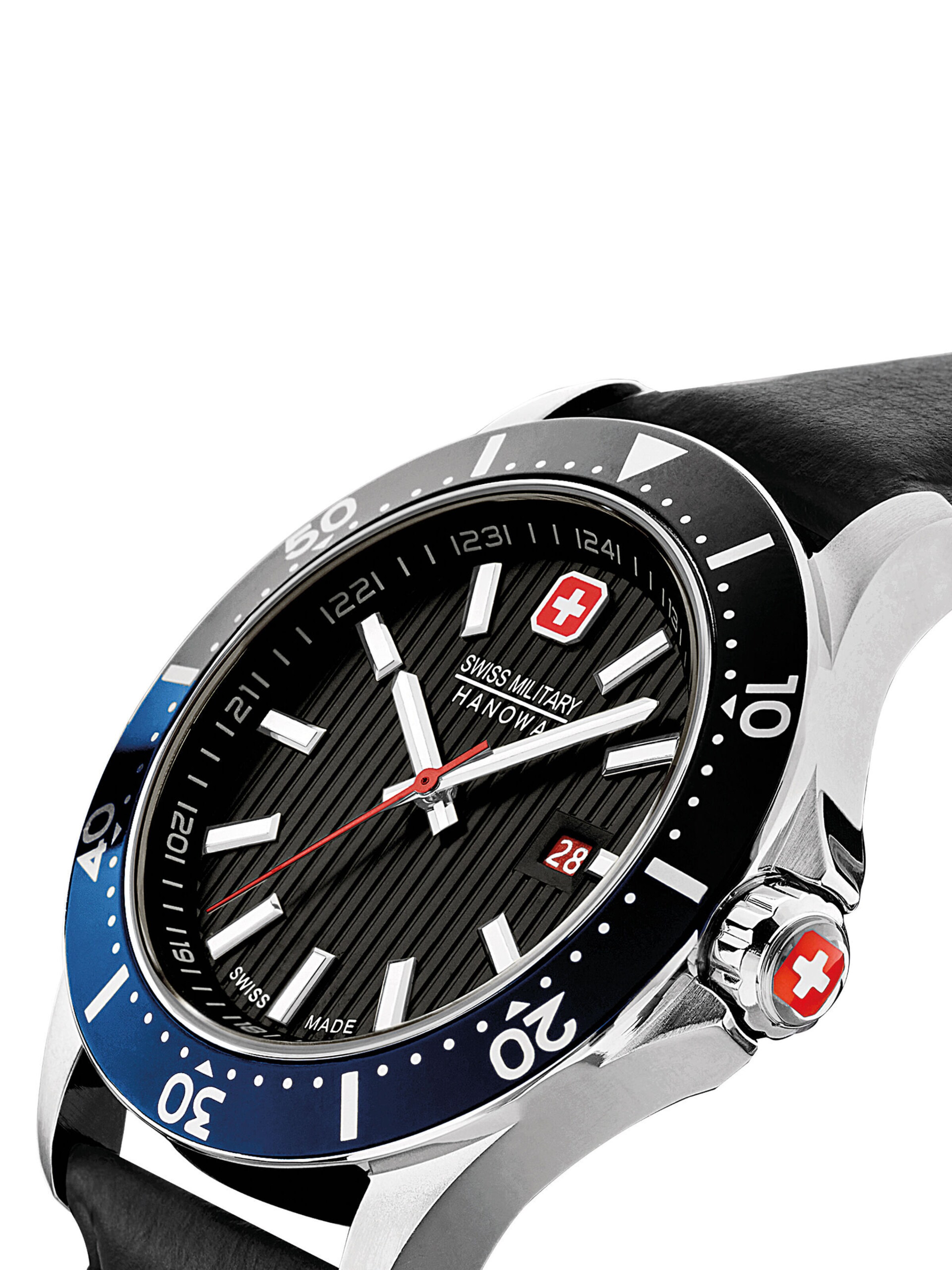 SWISS MILITARY HANOWA Analoog horloge 'Flagship X' in Zwart