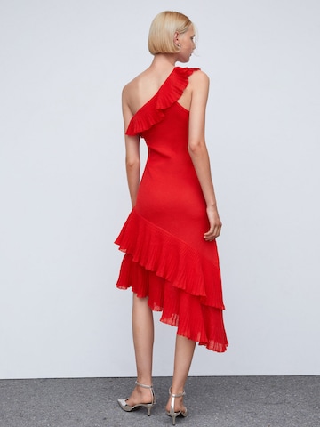 MANGO Úpletové šaty 'Oley' – červená