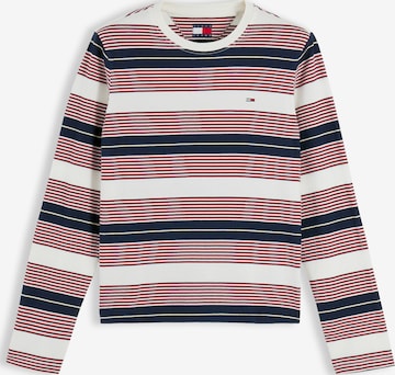 Tommy Jeans Тениска 'ESS' в бяло: отпред