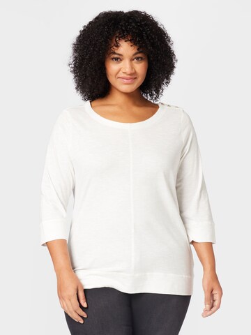 Esprit Curves قميص بلون أبيض: الأمام