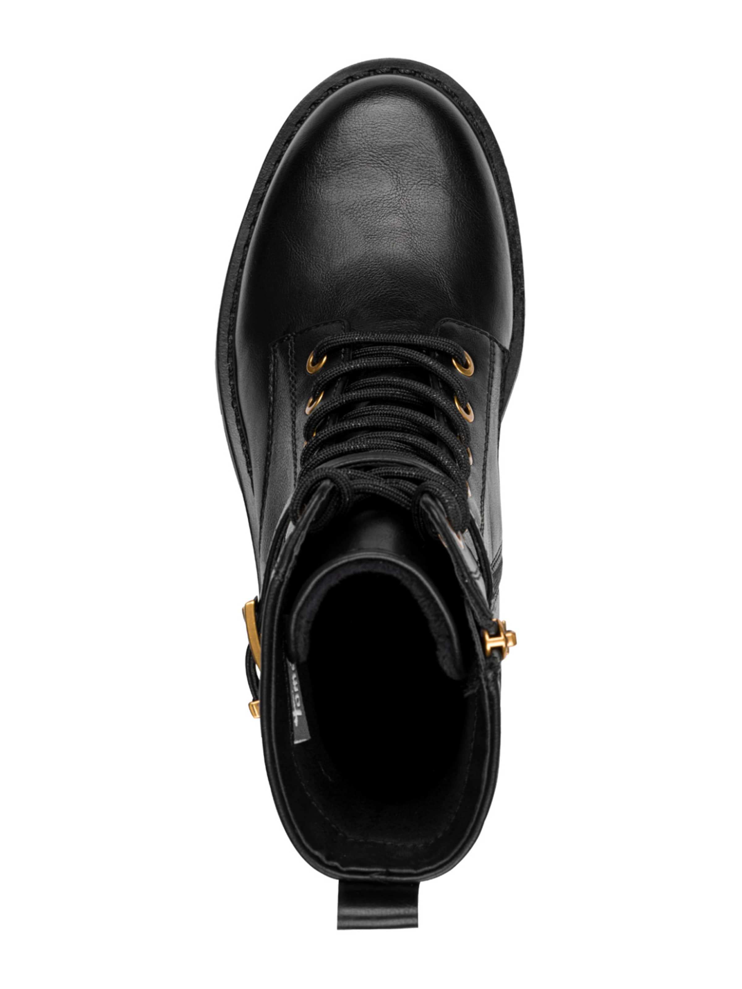 Tamaris Lace-Up Ankle Boots in Black
