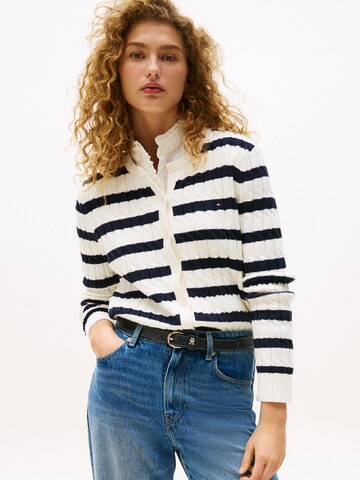 TOMMY HILFIGER Πλεκτή ζακέτα σε λευκό: μπροστά