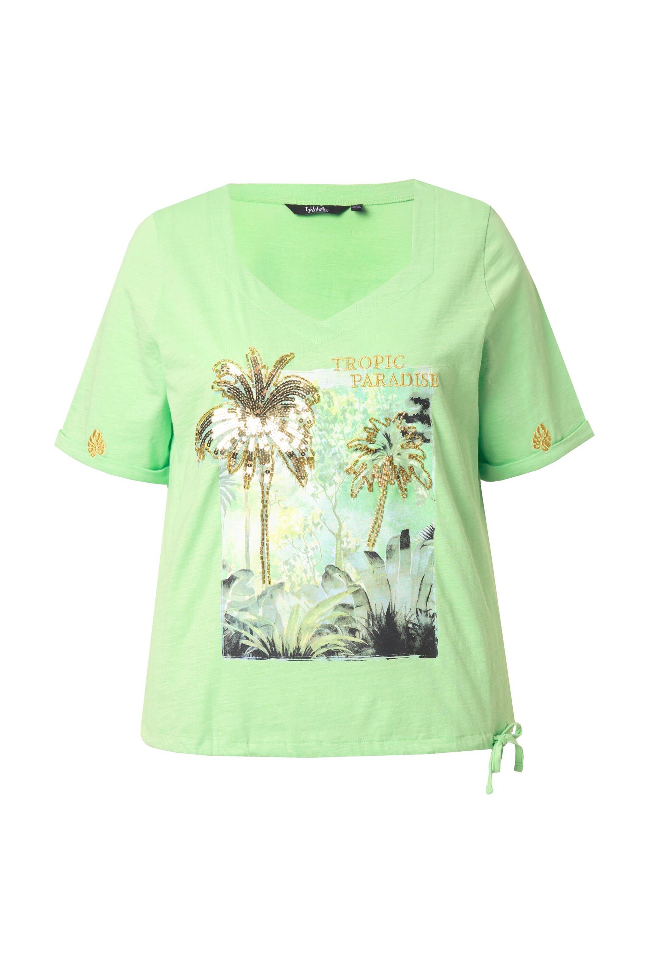 Ulla Popken Shirt in Groen: voorkant