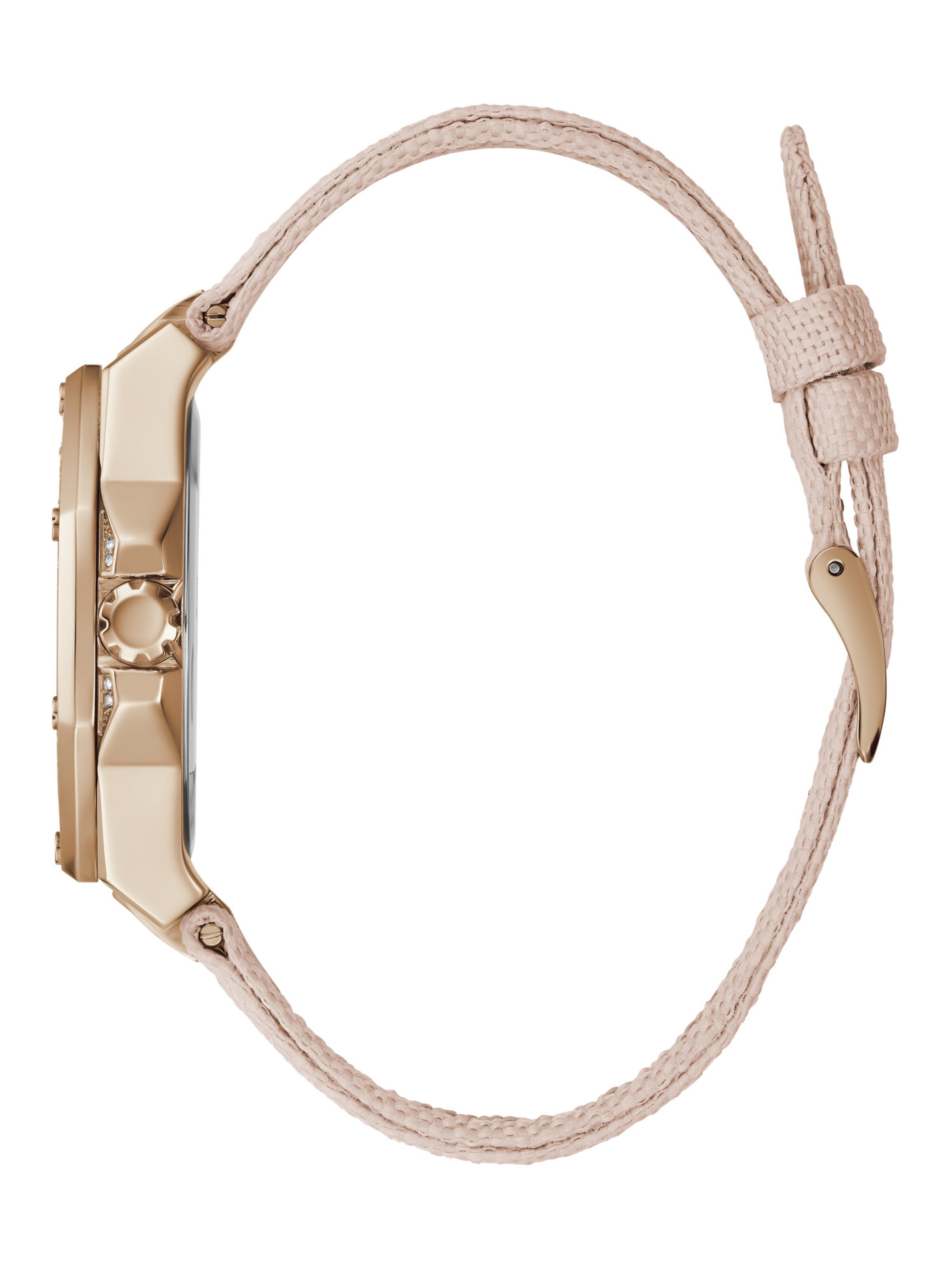 GUESS Analoog horloge 'Shimmer' in Roze