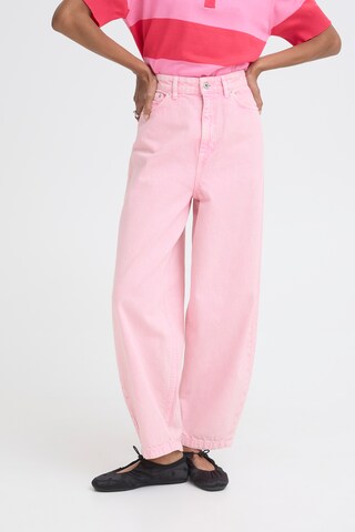 ICHI Vat Jeans 'IHeavena' in Roze: voorkant