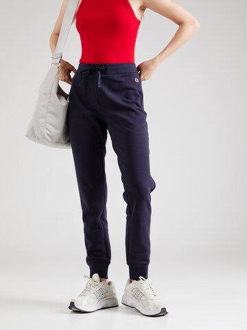 Champion Authentic Athletic Apparel Tapered Trousers in Blue: front