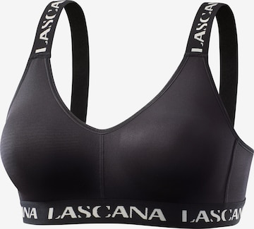 LASCANA ACTIVE - Soutien Bustier Soutien de desporto em preto: frente