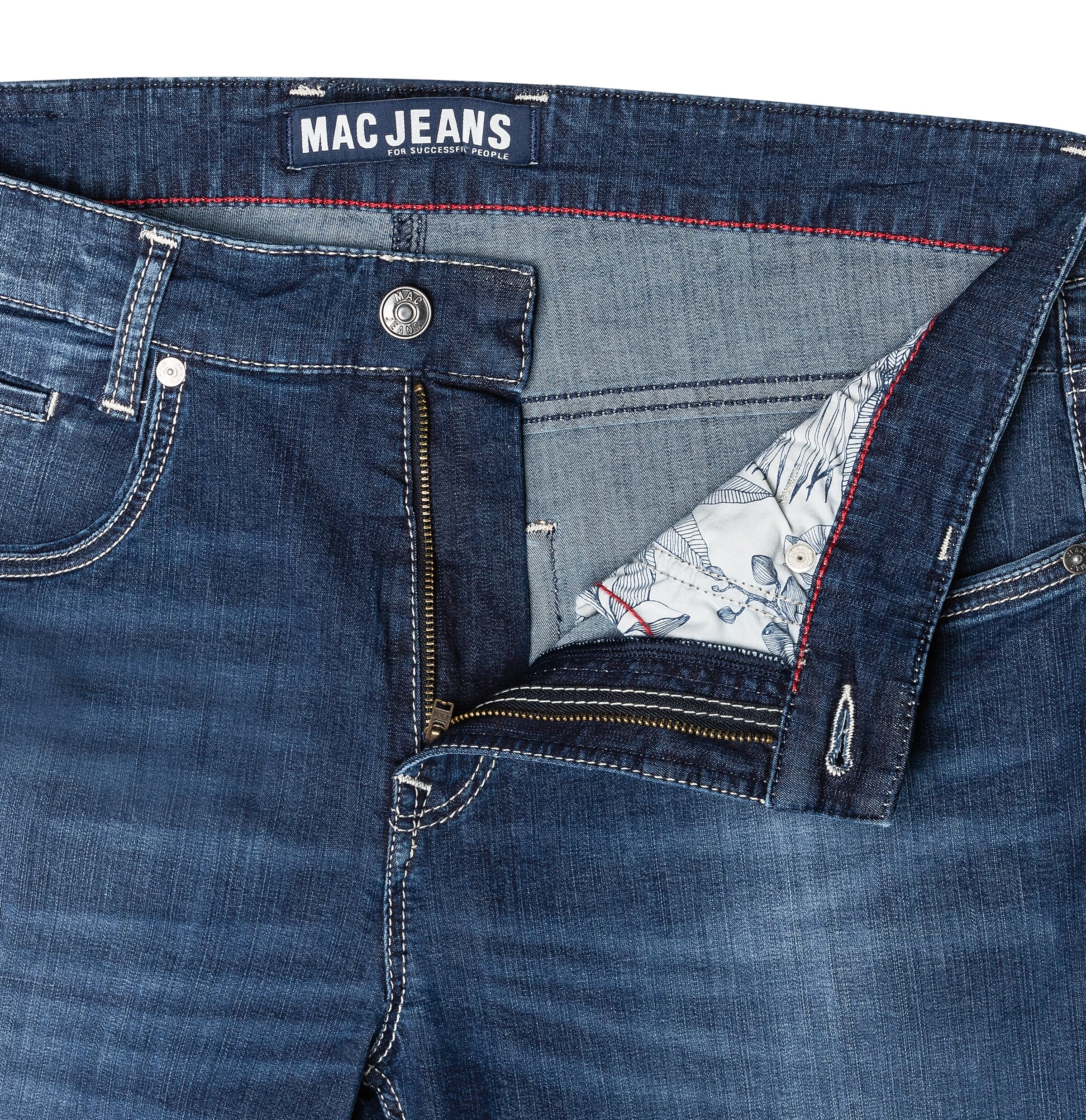 MAC Slimfit Jeans 'Arne-Pipe' in Blau