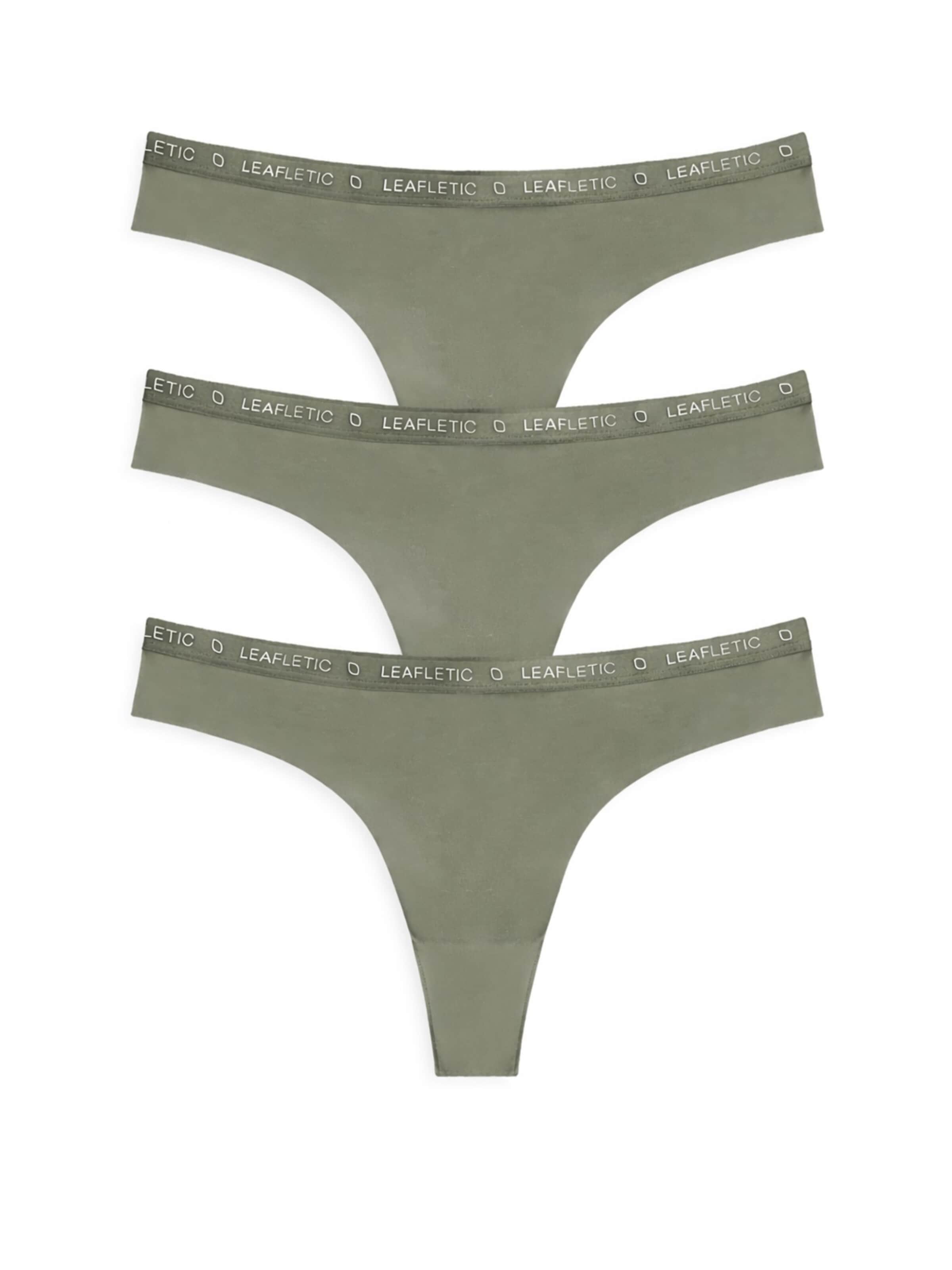Panty 'Leafletic Women’s Mid Rise Brazilian' di LEAFLETIC in verde: frontale