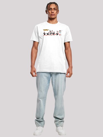 F4NT4STIC Shirt 'Looney Tunes Daffy Duck Colour Code' in Wit