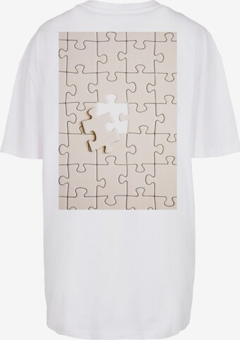 Merchcode T-Shirt 'Missing Piece' in Weiß