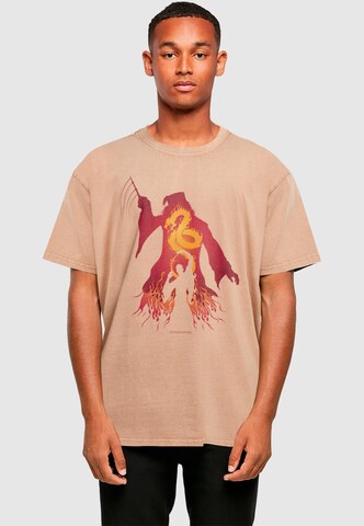 ABSOLUTE CULT T-Shirt 'Harry Potter - Dumbledore Silhouette' in Braun: Vorderseite