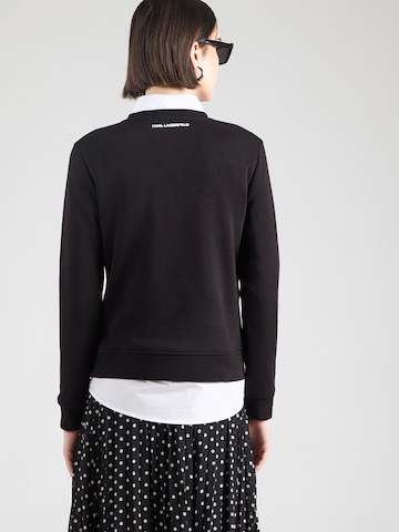 juoda Karl Lagerfeld Megztinis be užsegimo 'Ikon'