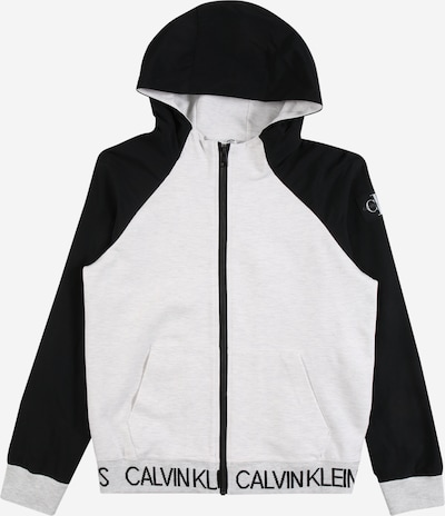 Calvin Klein Jeans Sweatjacke in schwarz / weißmeliert, Produktansicht