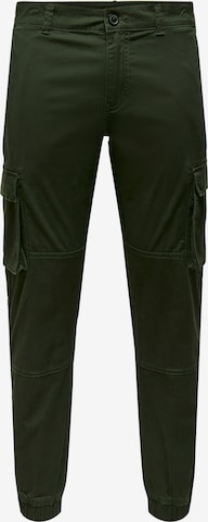 Only & Sons Cargo trousers 'Cam Stage' in Green: front