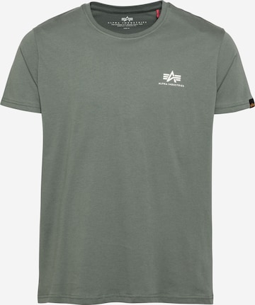 T-Shirt ALPHA INDUSTRIES en vert : devant