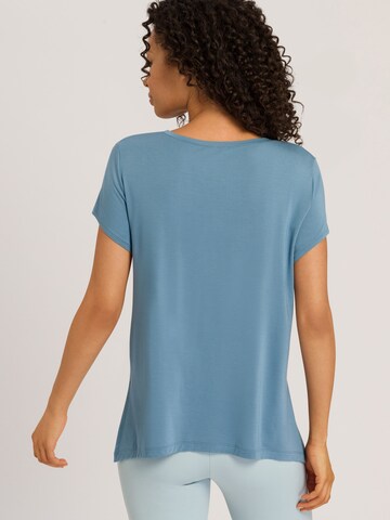 Hanro T-Shirt ' Yoga ' in Blau