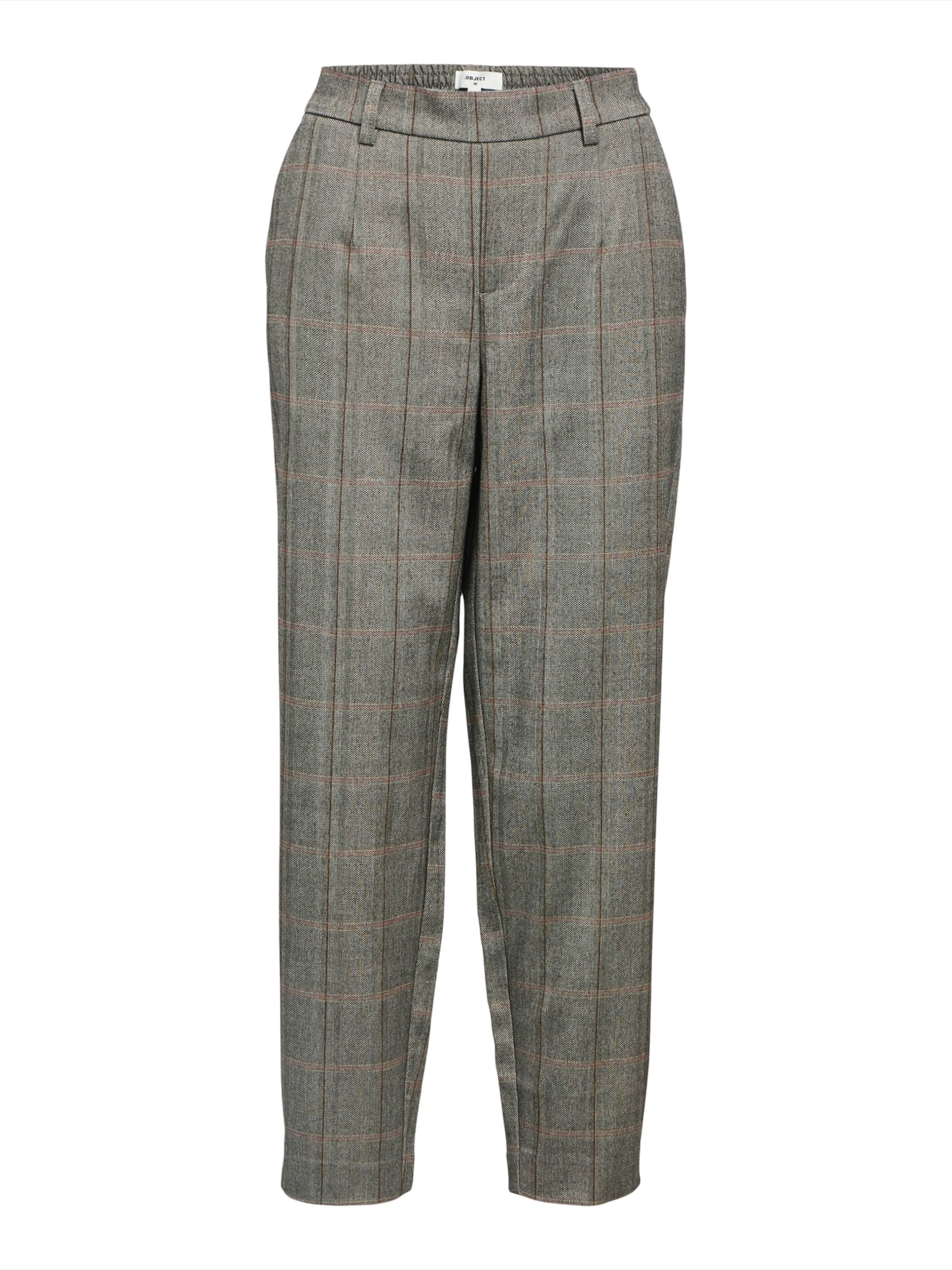 OBJECT Tapered Παντελόνι 'OBJLISA' σε γκρι: μπροστά