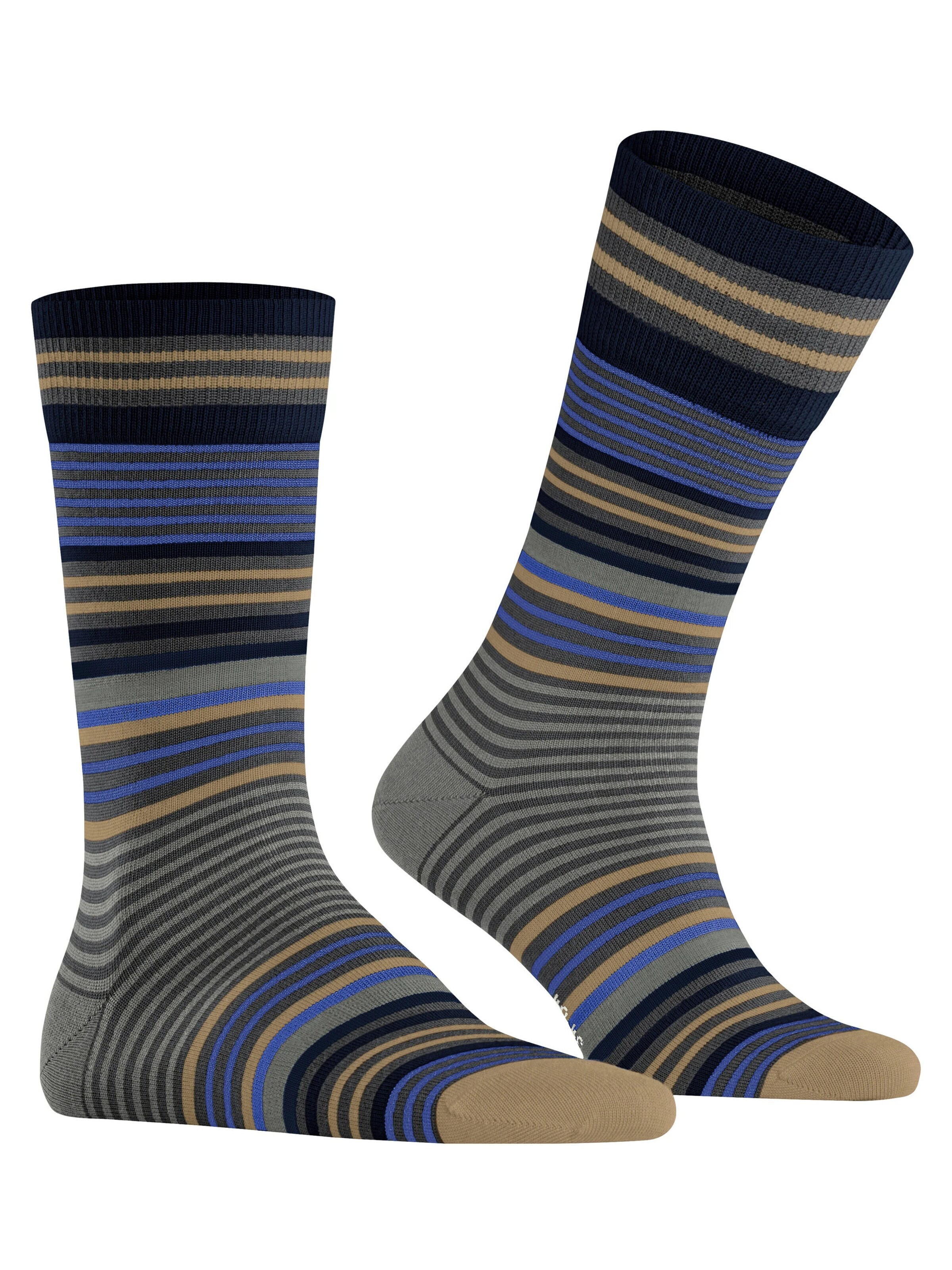 BURLINGTON Socks 'Stripe' in Grey
