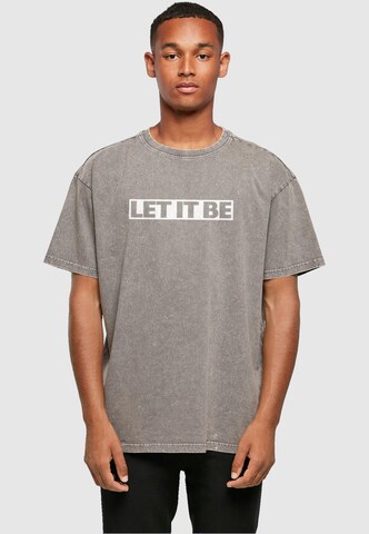 Merchcode T-Shirt 'Beatles -  Let It Be' in Grau: predná strana