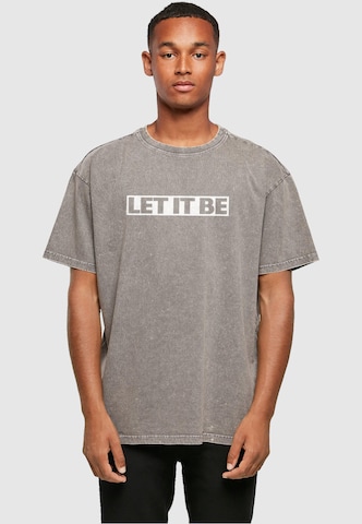 Merchcode Shirt 'Beatles -  Let It Be' in Grijs: voorkant
