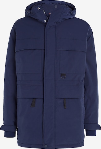 Parka mi-saison Tommy Jeans en bleu : devant