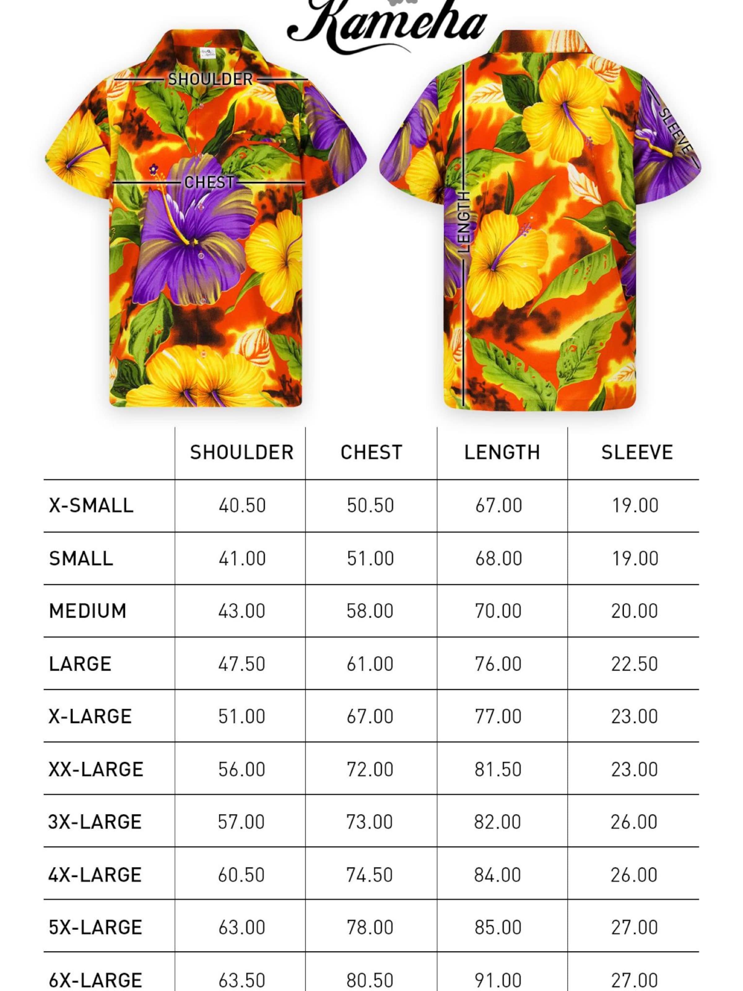 King Kameha Shirt 'Big Flower' in Oranje