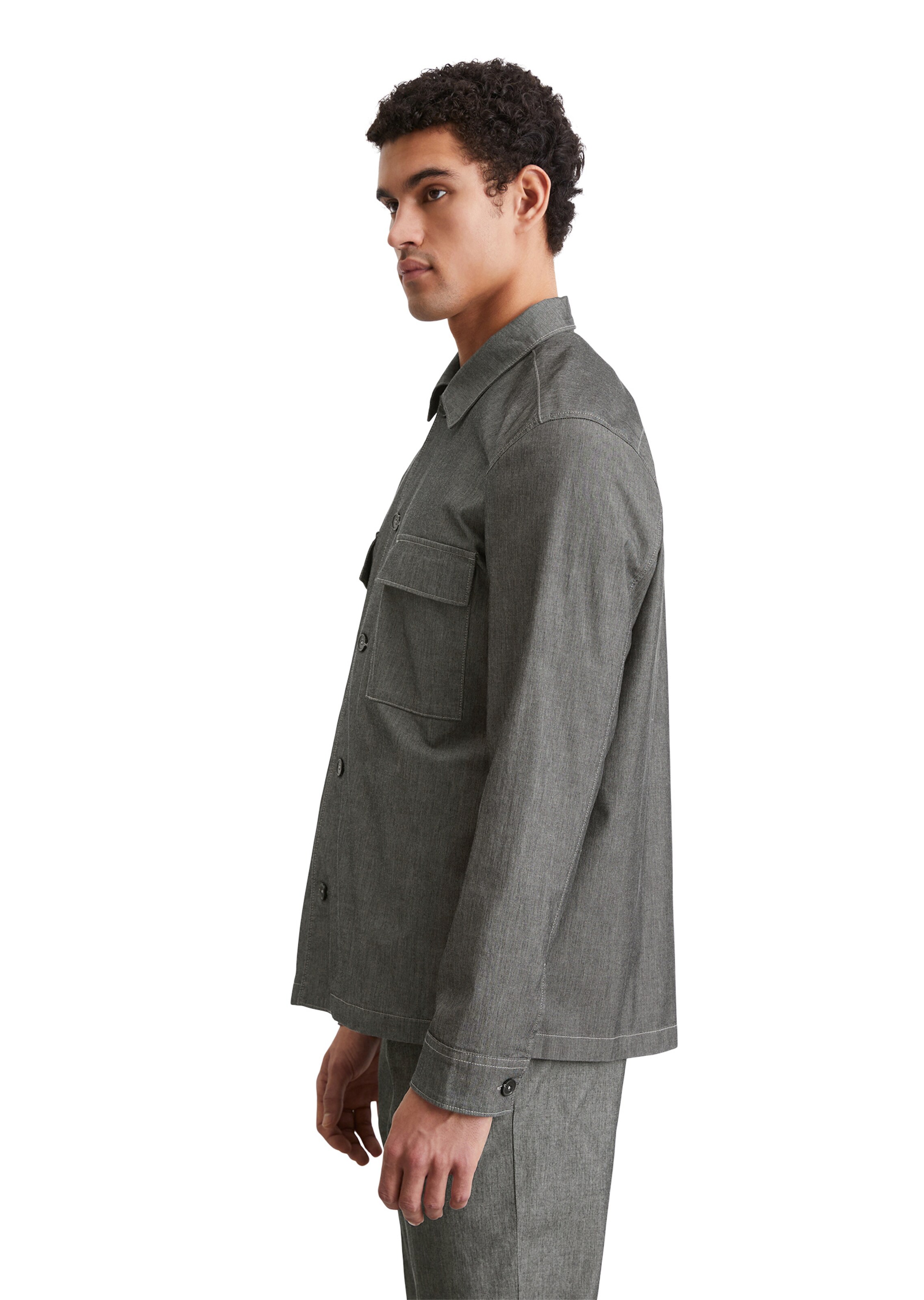 Marc O'Polo Comfort fit Button Up Shirt in Grey