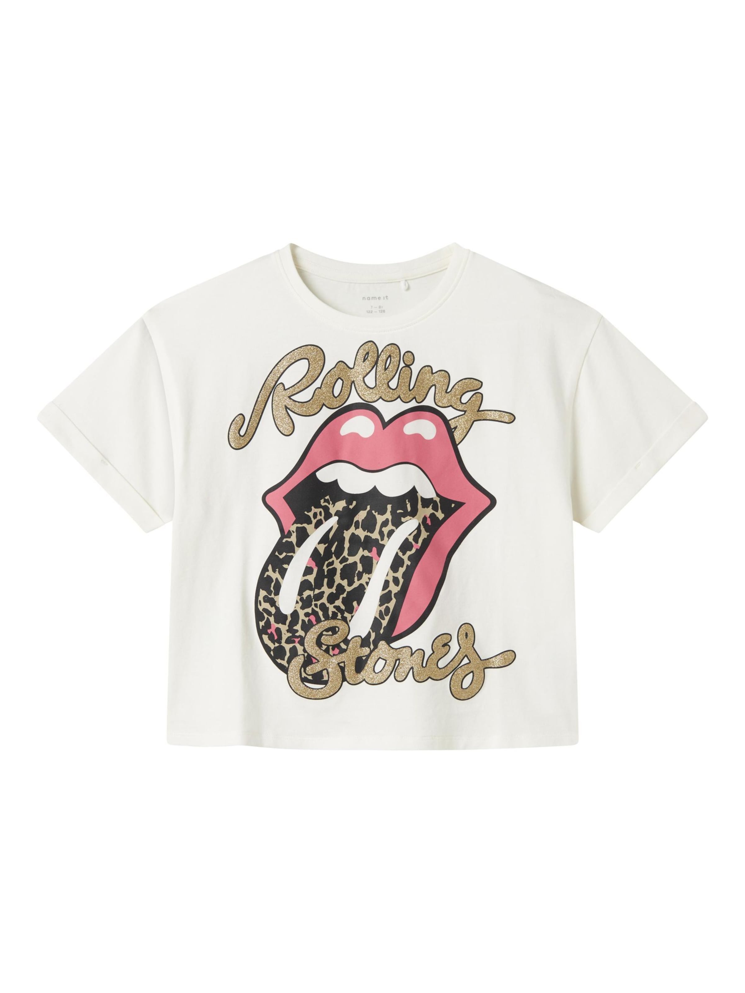 NAME IT - Camiseta 'Rolling Stones' en blanco: frente