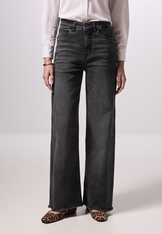 Street One Studio Wide leg Jeans in Black: front