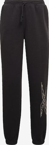 Tapered Pantaloni sport 'Safari' de la Reebok pe negru: față