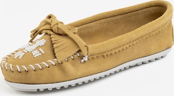 Minnetonka - Mocasines 'Thunderbird Limited Edition' en amarillo: frente