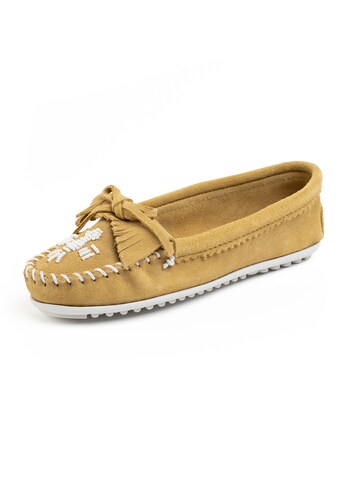 Mocassino 'Thunderbird Limited Edition' di Minnetonka in giallo: frontale