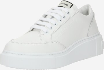 Sneaker bassa di Valentino Shoes in bianco: frontale