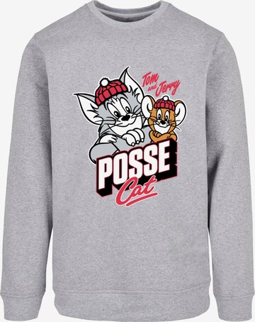 Sweat-shirt 'Tom And Jerry - Posse Cat' ABSOLUTE CULT en gris : devant