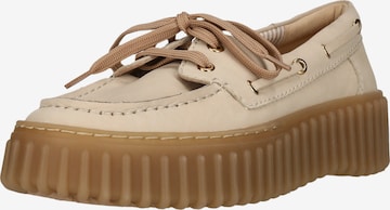 CLARKS Mokassin 'Torhill Boat' in Beige: Vorderseite