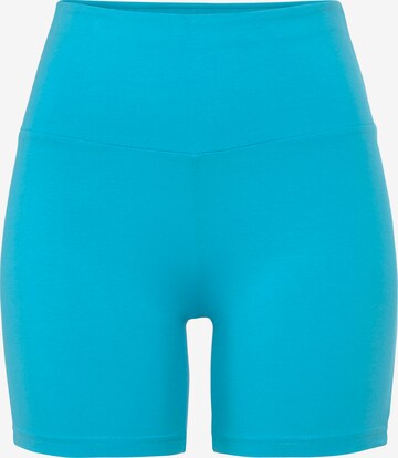 LASCANA Skinny Sportbroek in Blauw: voorkant