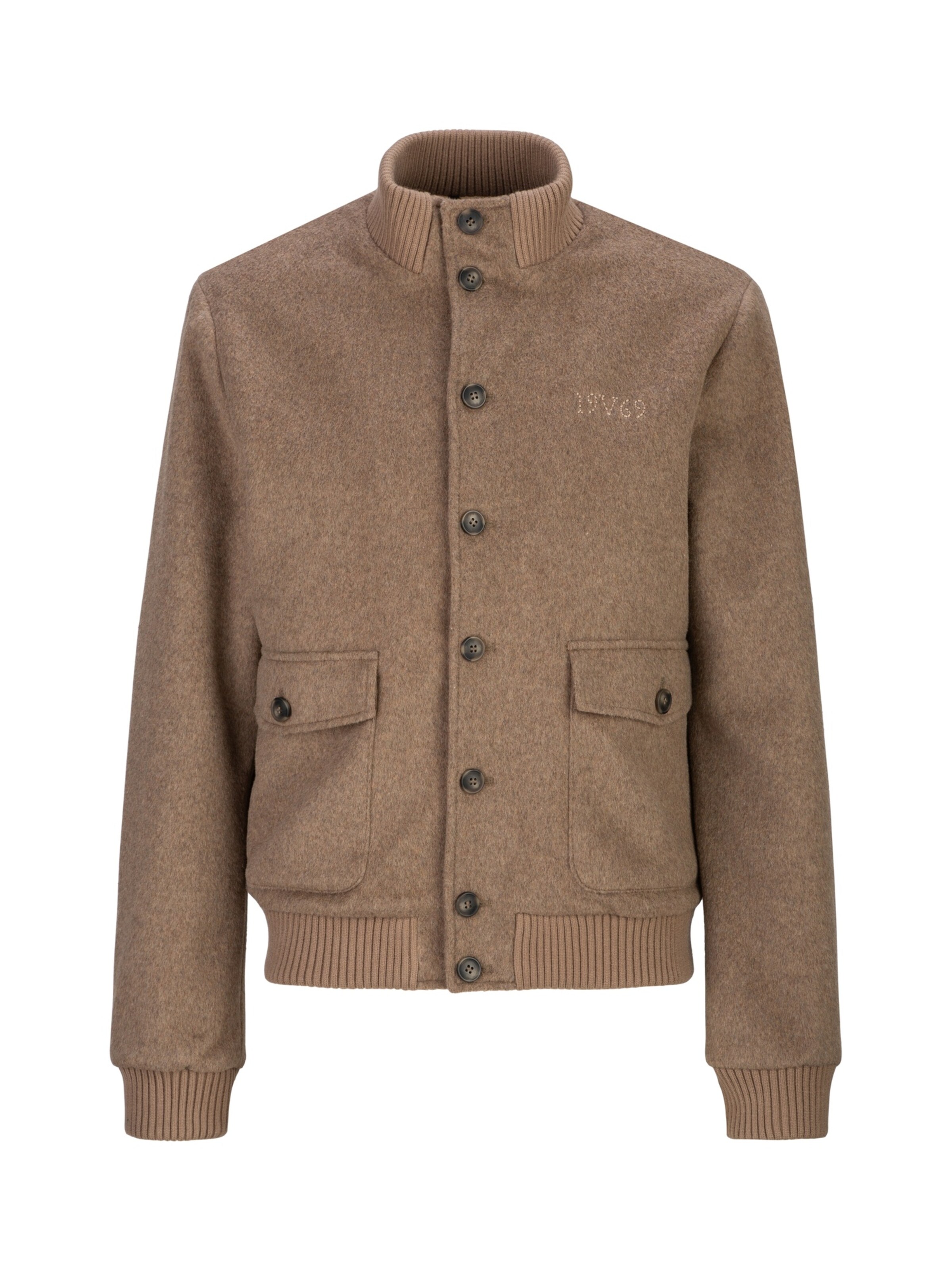 19V69 ITALIA Between-season jacket 'Fabiano Street' in Brown: front