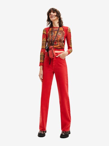 Wide Leg Jean Desigual en rouge