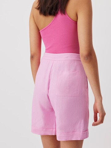 LeGer by Lena Gercke Wide leg Pleat-front trousers 'Imen' in Pink