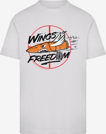 F4NT4STIC Shirt 'Sniper Elite 3 Wings Of Freedom Achievement' in White: front