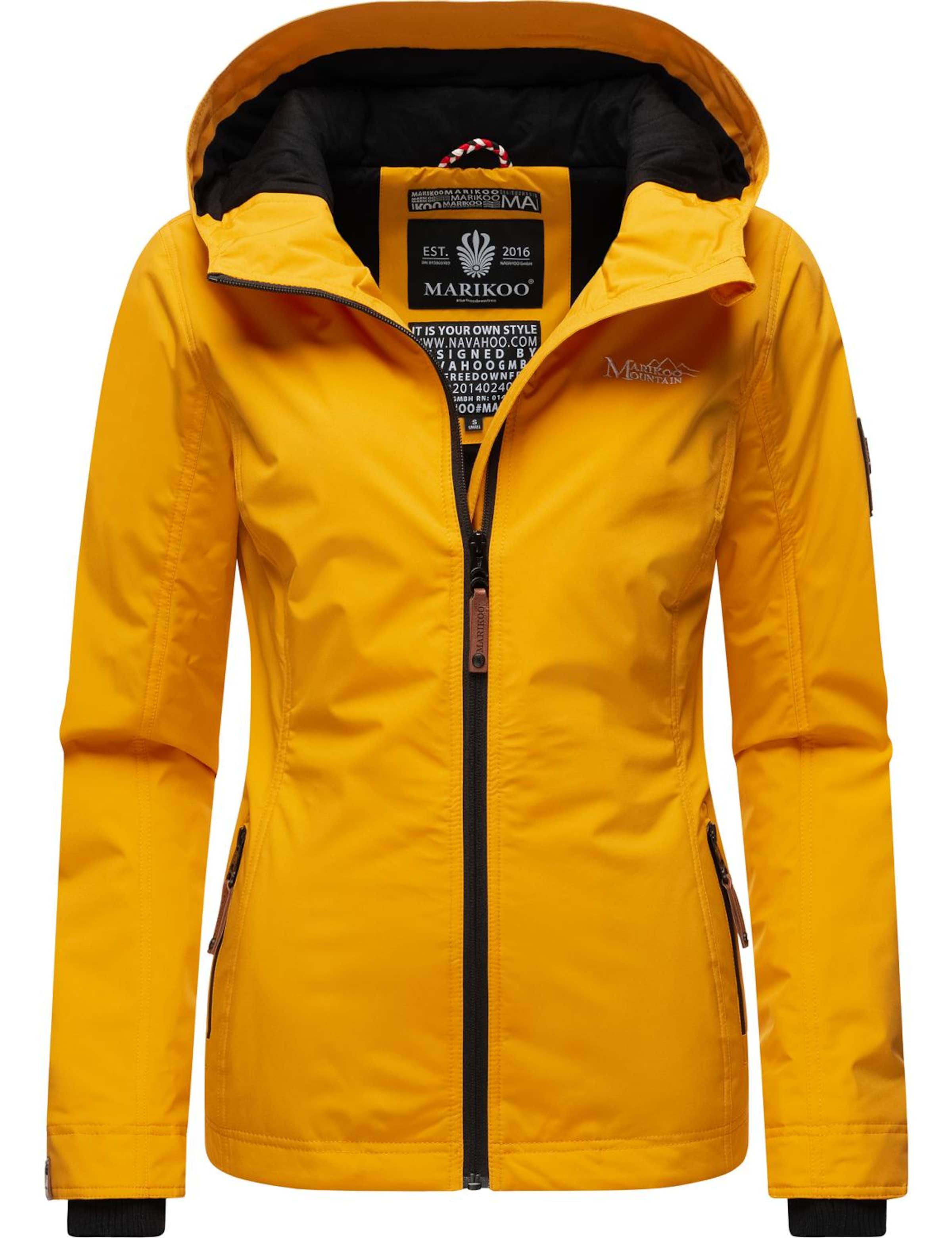 MARIKOO Демисезонная куртка 'Brombeere' в Желтый: спереди