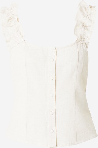 PIECES Blouse 'KAREN' in Beige: voorkant