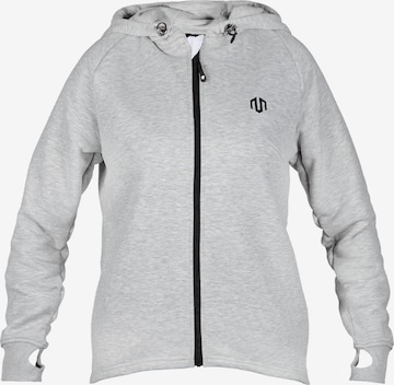 MOROTAI Athletic Zip-Up Hoodie 'Comfy Performance' in Grey: front