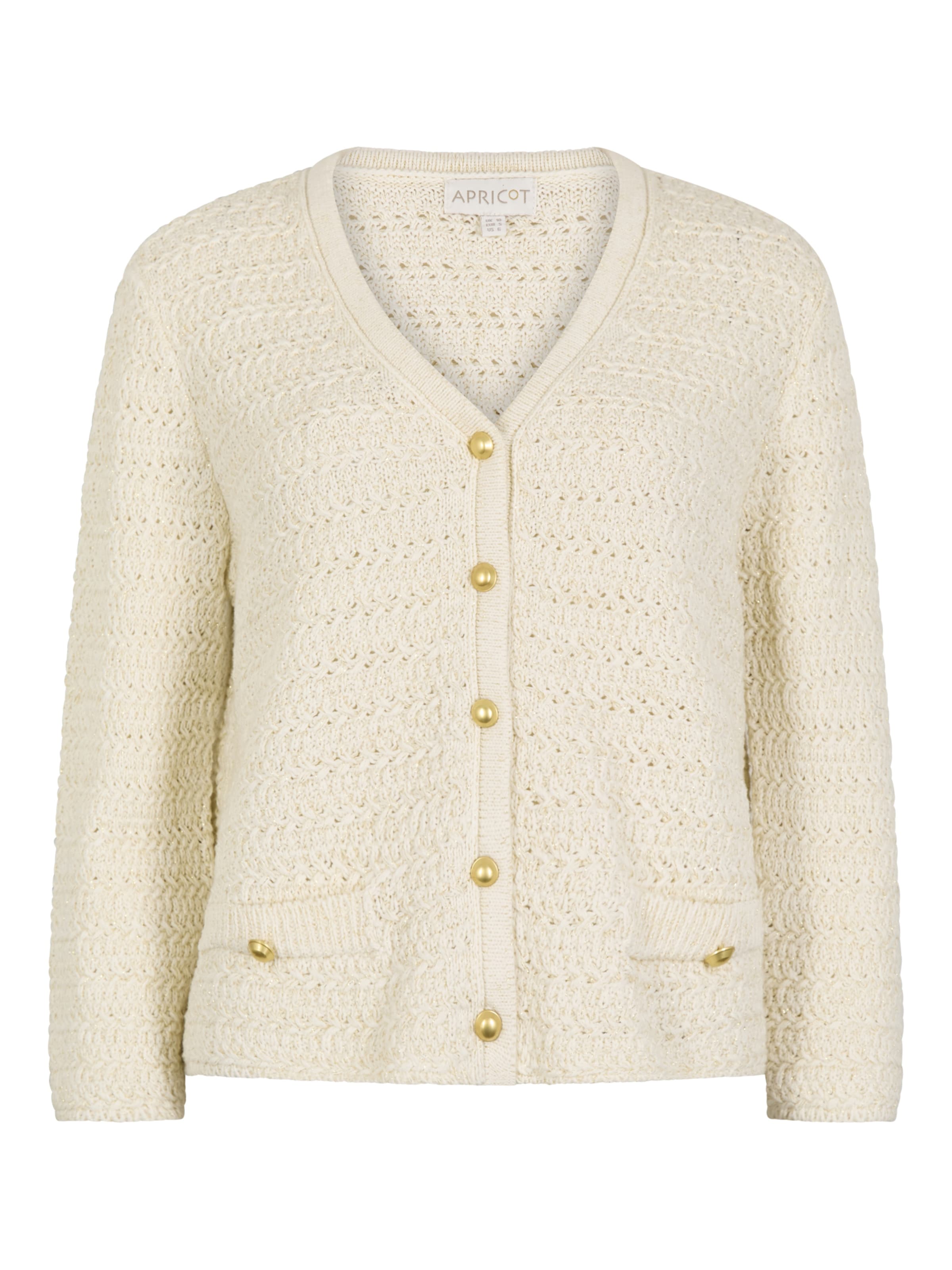 Apricot Knit cardigan ' ' in Beige: front