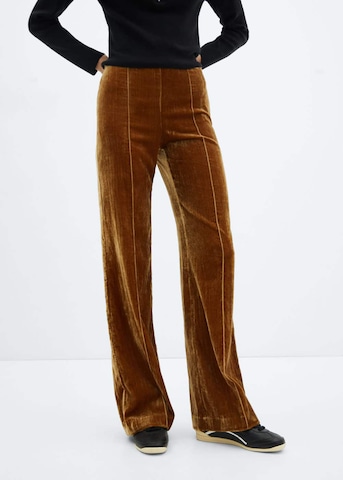 MANGO Lużny krój Spodnie w kant 'Julio' w kolorze brązowy: przód