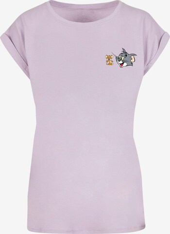 T-shirt 'Tom and Jerry - Classic Heads' ABSOLUTE CULT en violet : devant